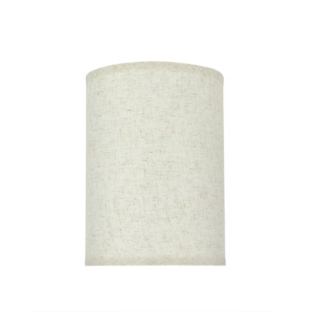 8 In. X 11 In. Beige Hardback Drum/Cylinder Lamp Shade