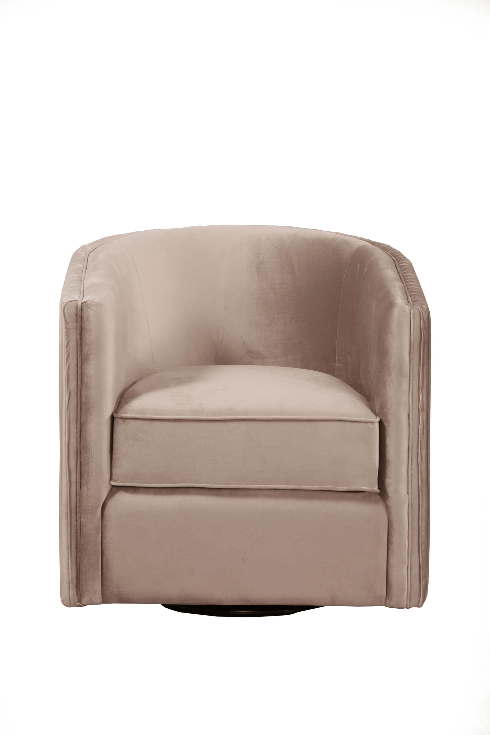 Maison Swivel Accent Chair in Light Gray Velour