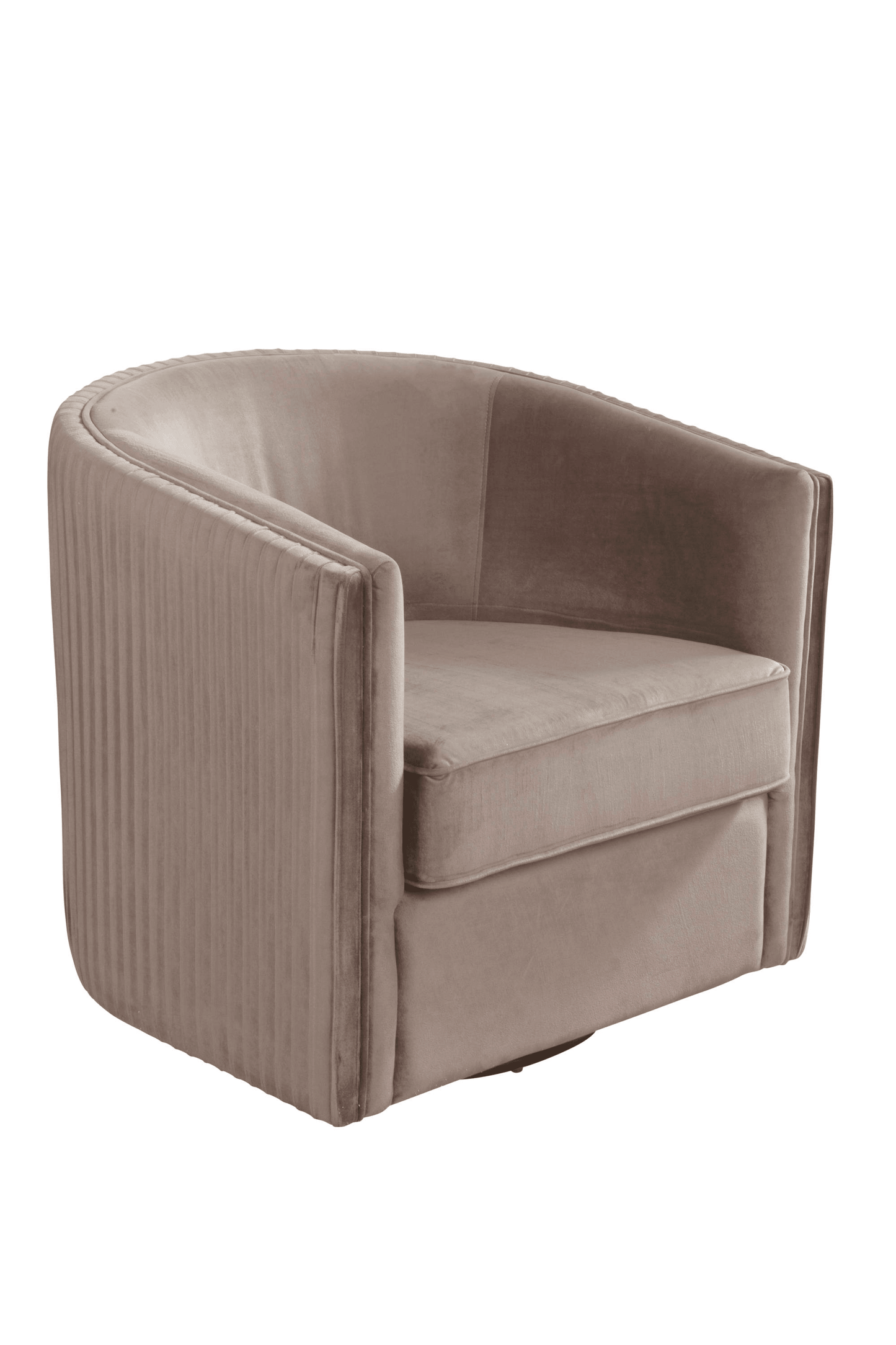 Maison Swivel Accent Chair in Light Gray Velour