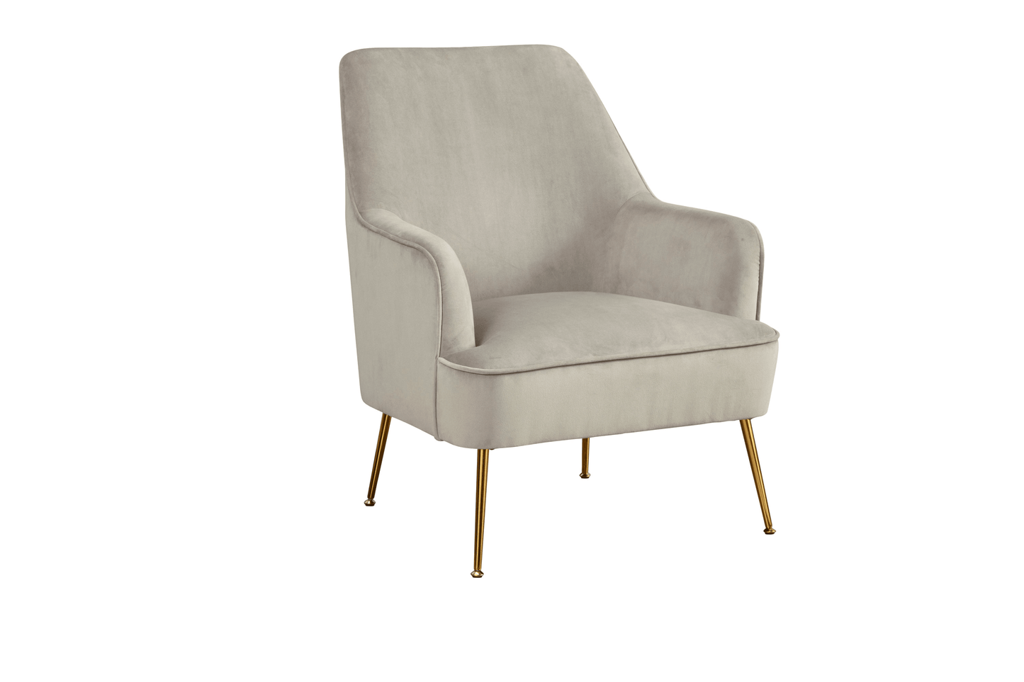 Rebecca Velvet Leisure Chair with Gold Legs