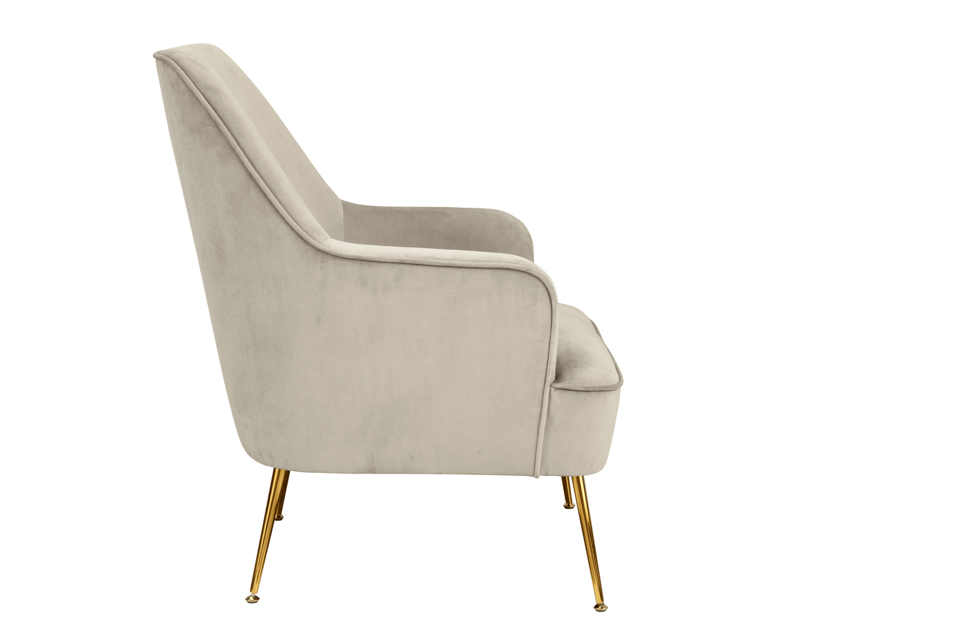 Rebecca Velvet Leisure Chair with Gold Legs