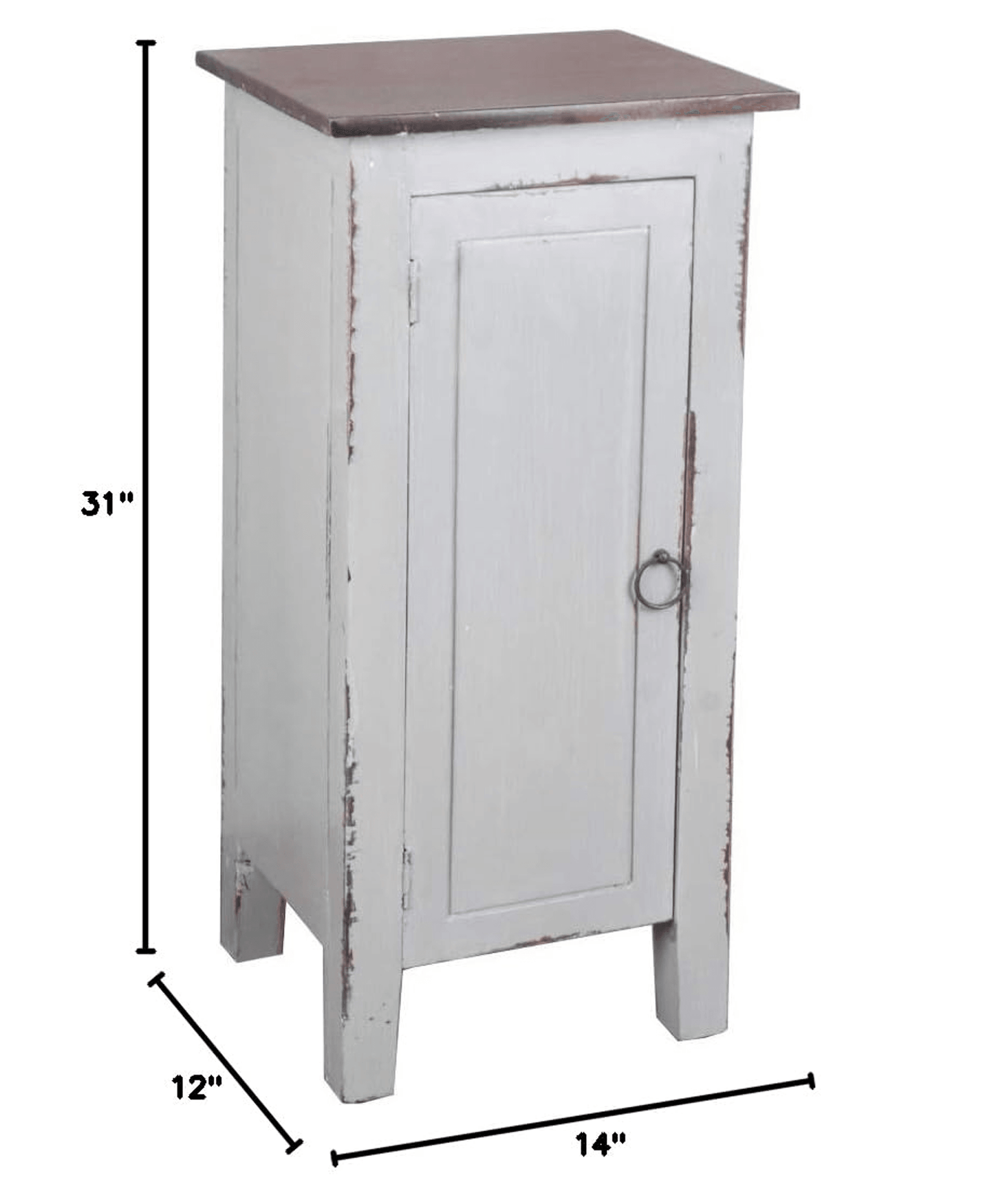 Sunset Trading Mid-19Th Century Inspired Distressed Gray Accent Cabinet