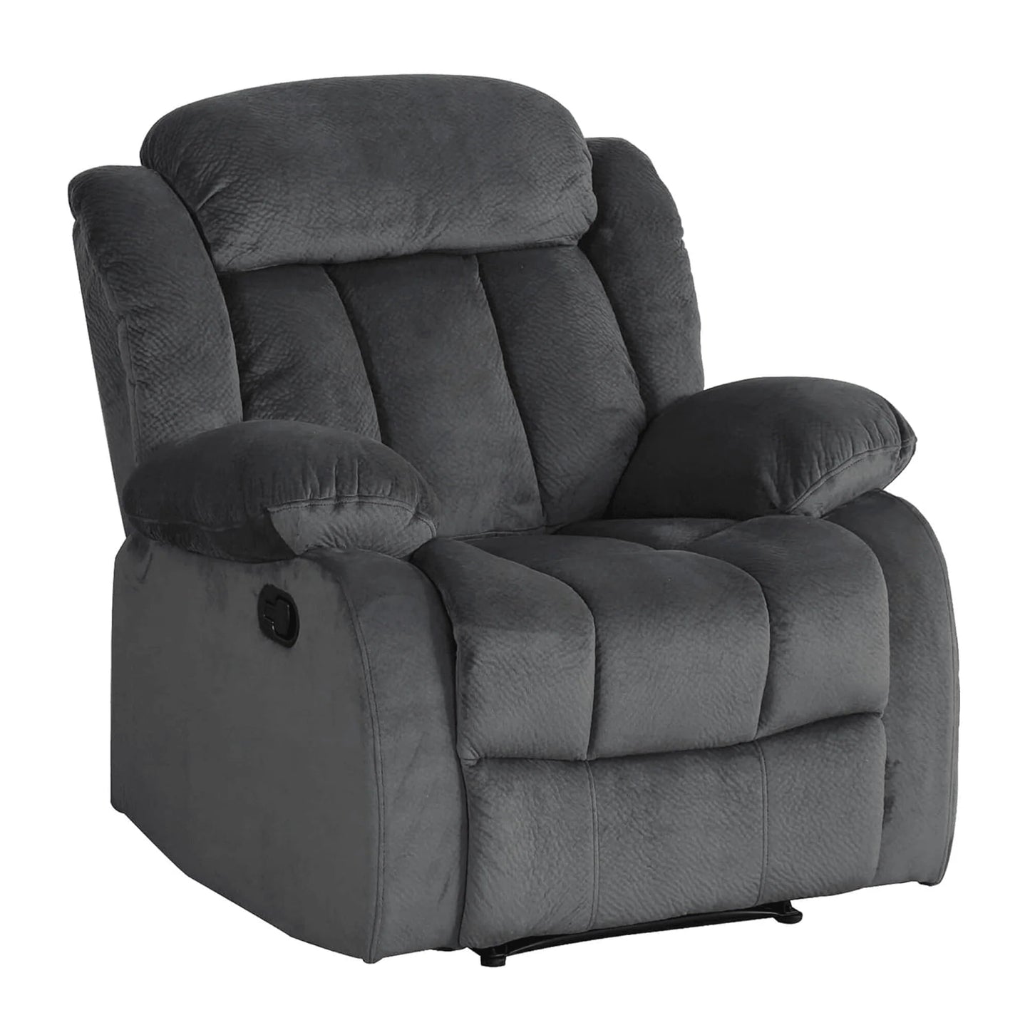 Sunset Trading Madison Manual Reclining Chair in Gray Fabric