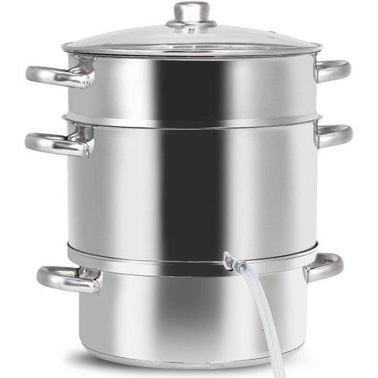 11 Quart Stainless Steel Steamer / Fruit Vegetable Juicer