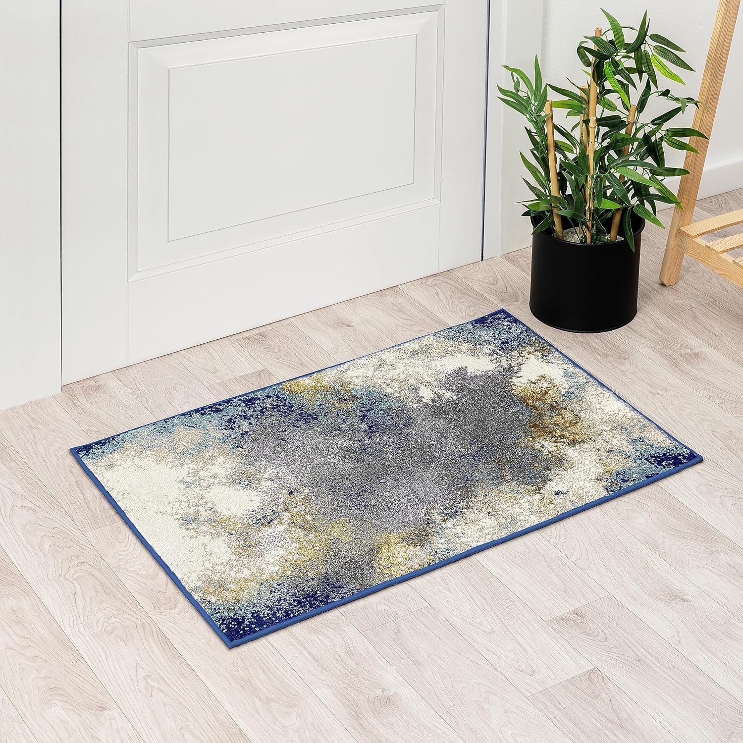 Beverly Collection 8445 Blue 2X3 Modern Area Rug