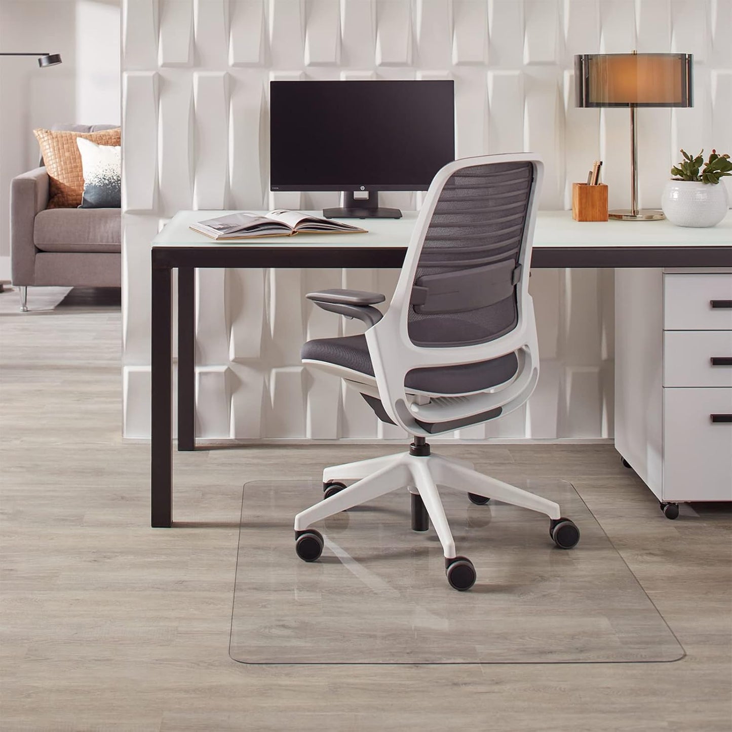 Oculus by  Polycarbonate Office Chair Mat for Carpet and Hard Floors, 36" X 48" X 0.08" Mat, Clear Mat for Office Chair, Protects Floors under Home Office Computer Desk, Ships Flat