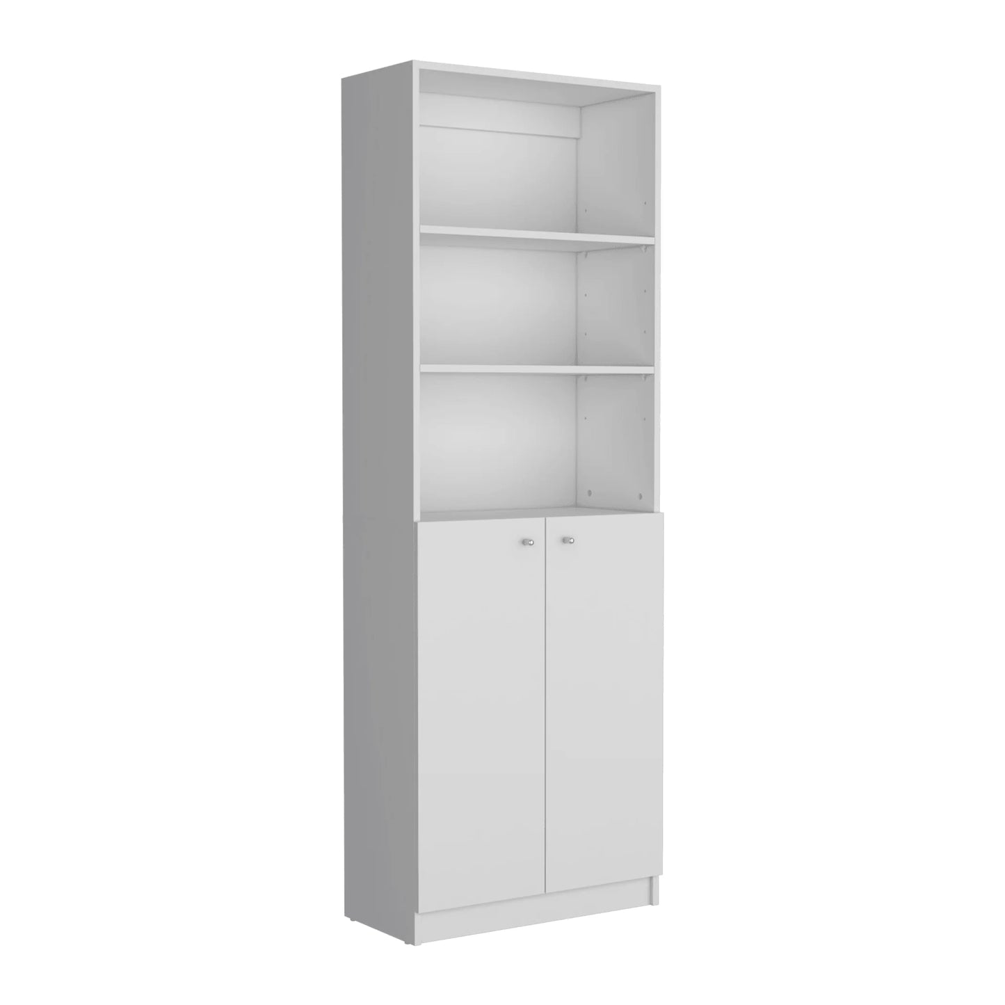 Home 2-Door Bookcase with Open Shelves