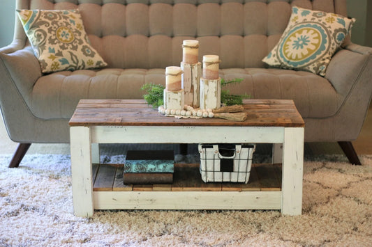 White Combo Coffee Table