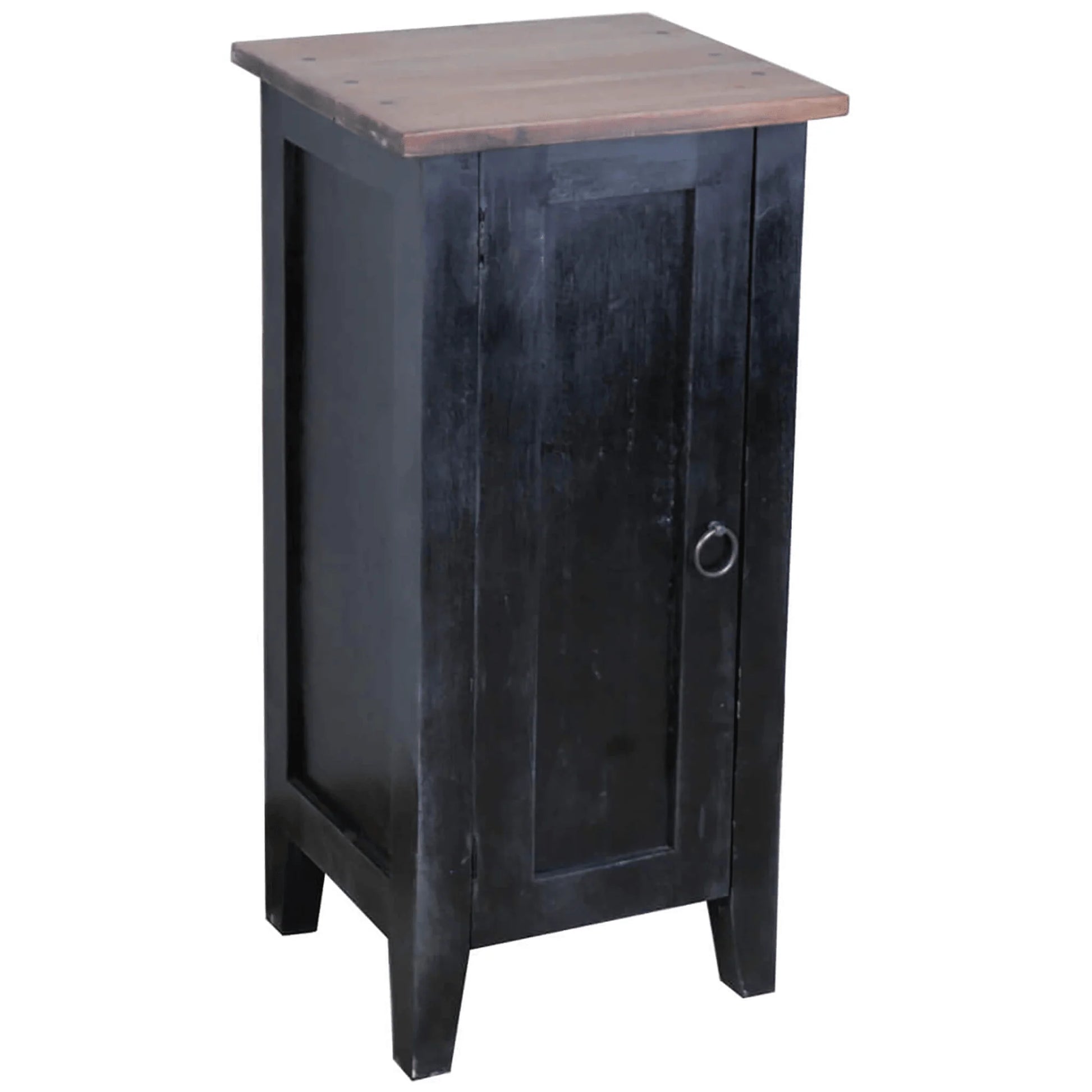 Sunset Trading Distressed Black Cottage Accent Cabinet