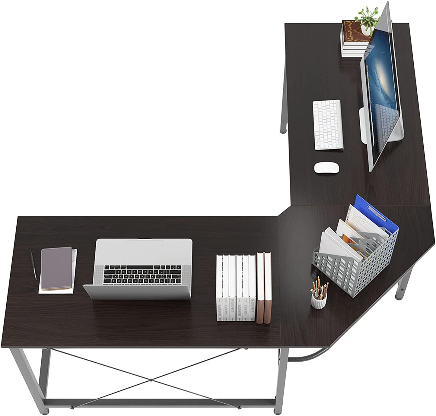 L Shaped Office Desk, L Desk Computer Corner Desk, 59 X 59 Inches Large L Shaped Desk for Home Office, Sturdy Writing Desk Writing Workstation Gaming Table