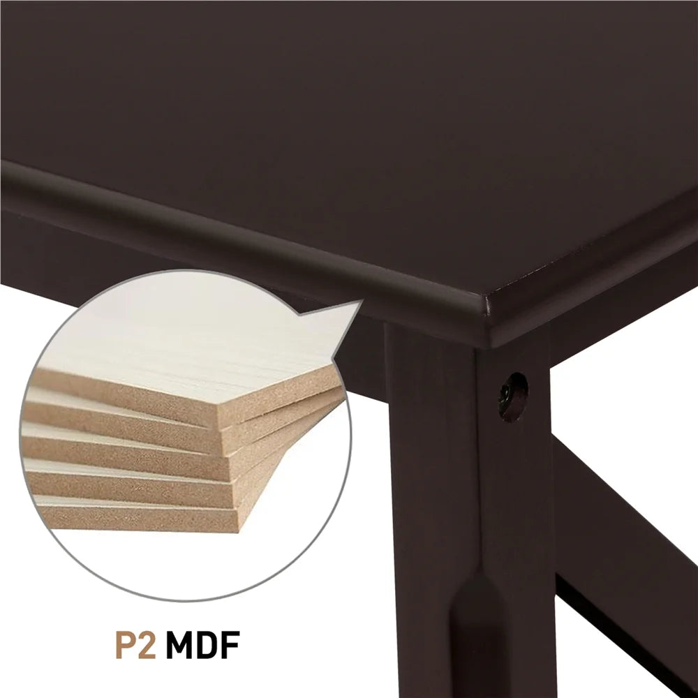 Modern X Design Wood End Table, Espresso