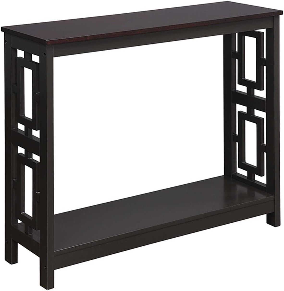 Town Square Console Table with Shelf, Espresso