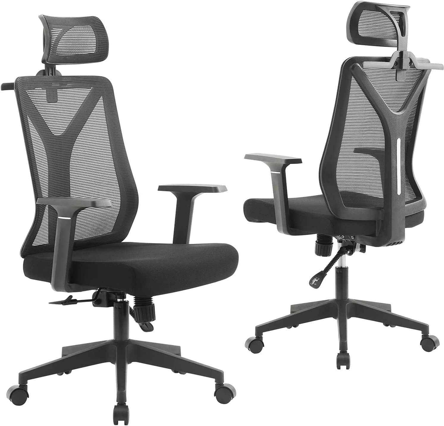 Office Chair Ergonomic Home Office Desk Chairs,Adjustable Height Big and Tall Mesh Computer Chair,Reclining Chair,Comfortable and Ergonomic Gaming Chair for Home Office (Black-1Pack)