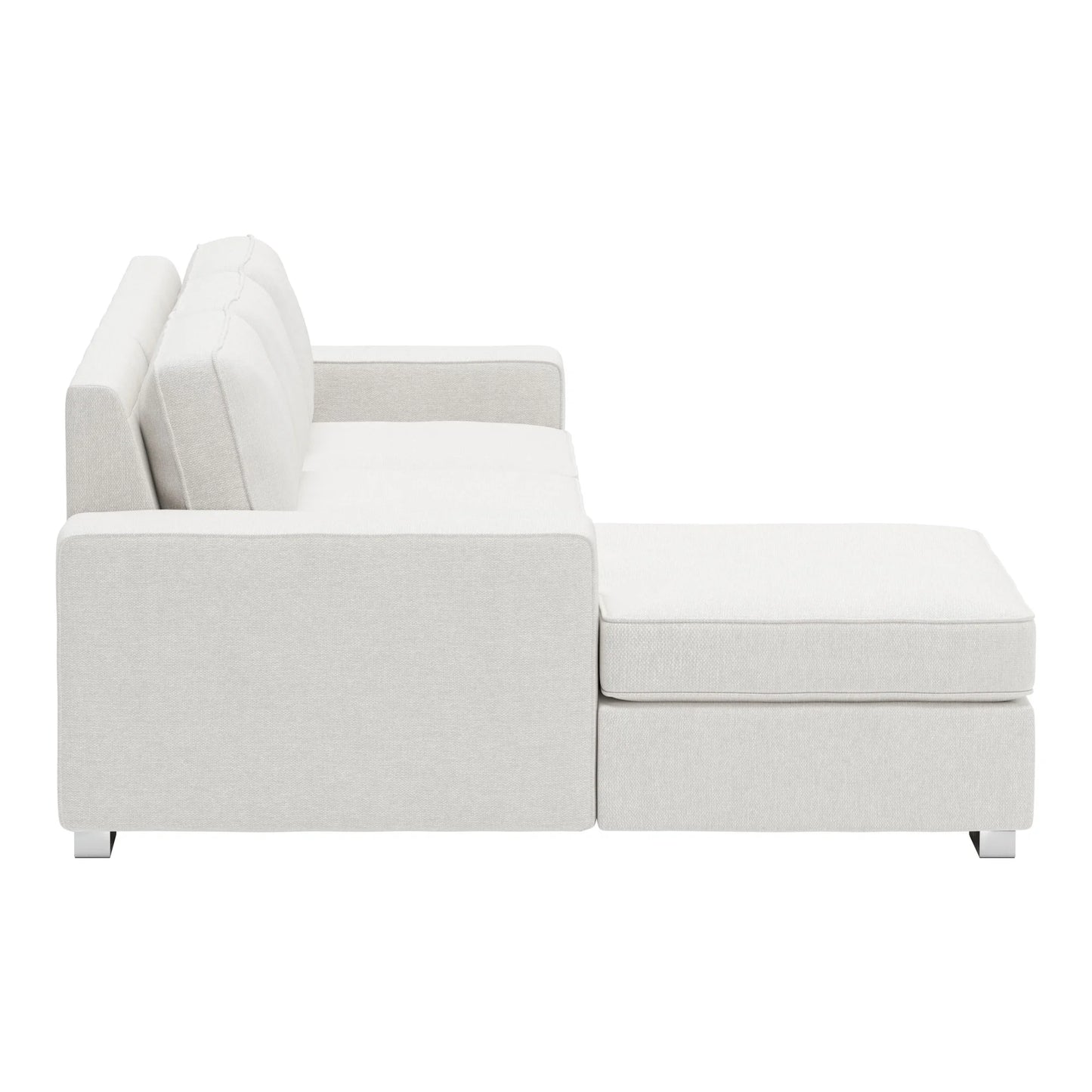 Brickell Sectional Modern Sofa in Polyester with Moveable Ottoman Right Left