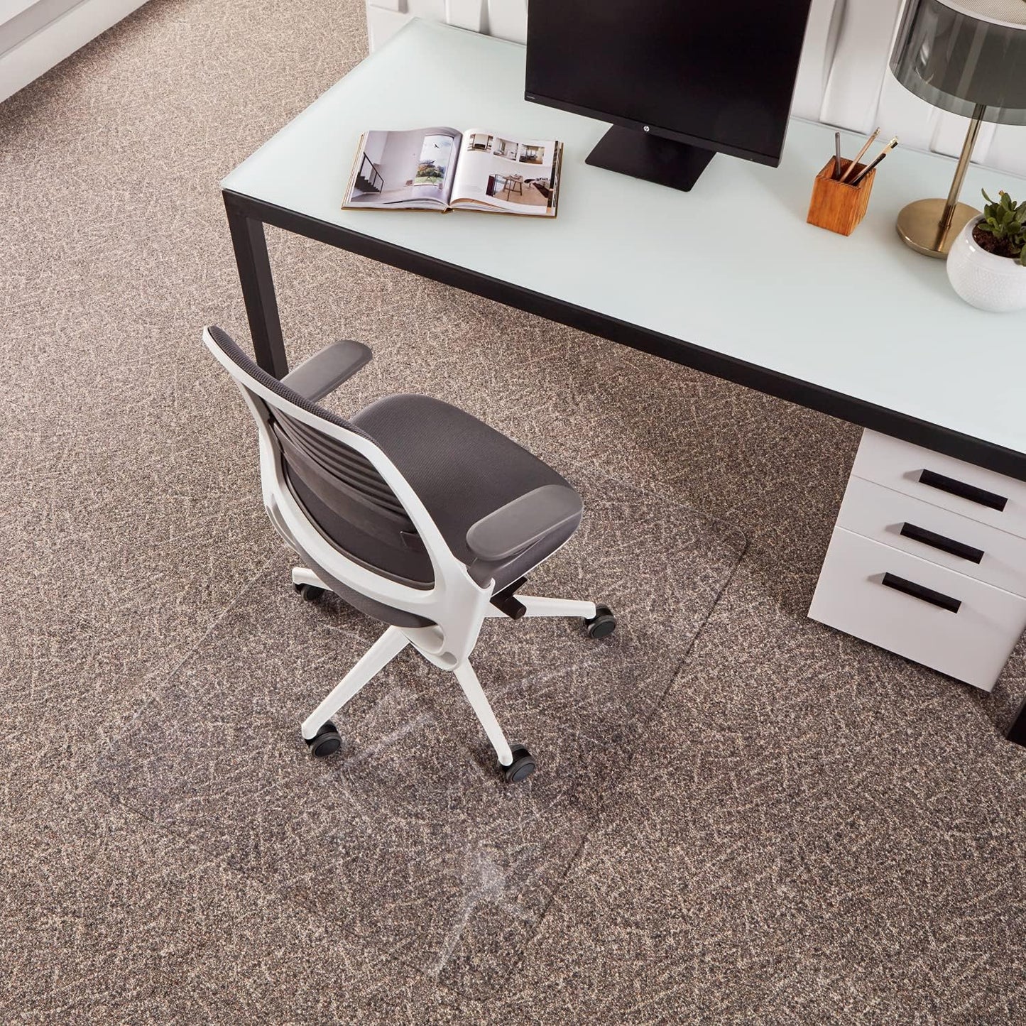 Oculus by  Polycarbonate Office Chair Mat for Carpet and Hard Floors, 36" X 48" X 0.08" Mat, Clear Mat for Office Chair, Protects Floors under Home Office Computer Desk, Ships Flat