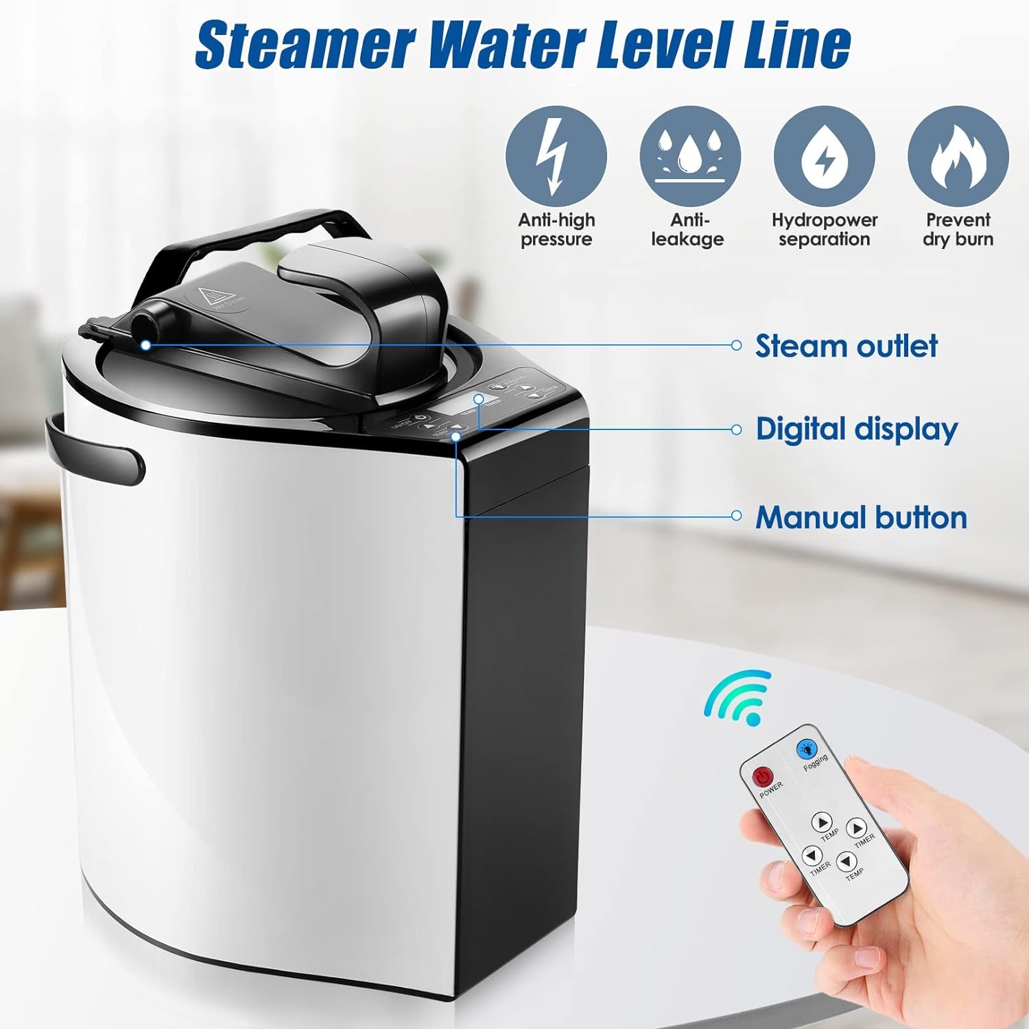 Portable Steam Sauna Full Body for Home Spa,Portable Sauna with Steamer 3L Personal Sauna at Home for Detox,Relaxation,Sports & Sweat Fast Heating Home Saunas with Remote Control,Fogger Option