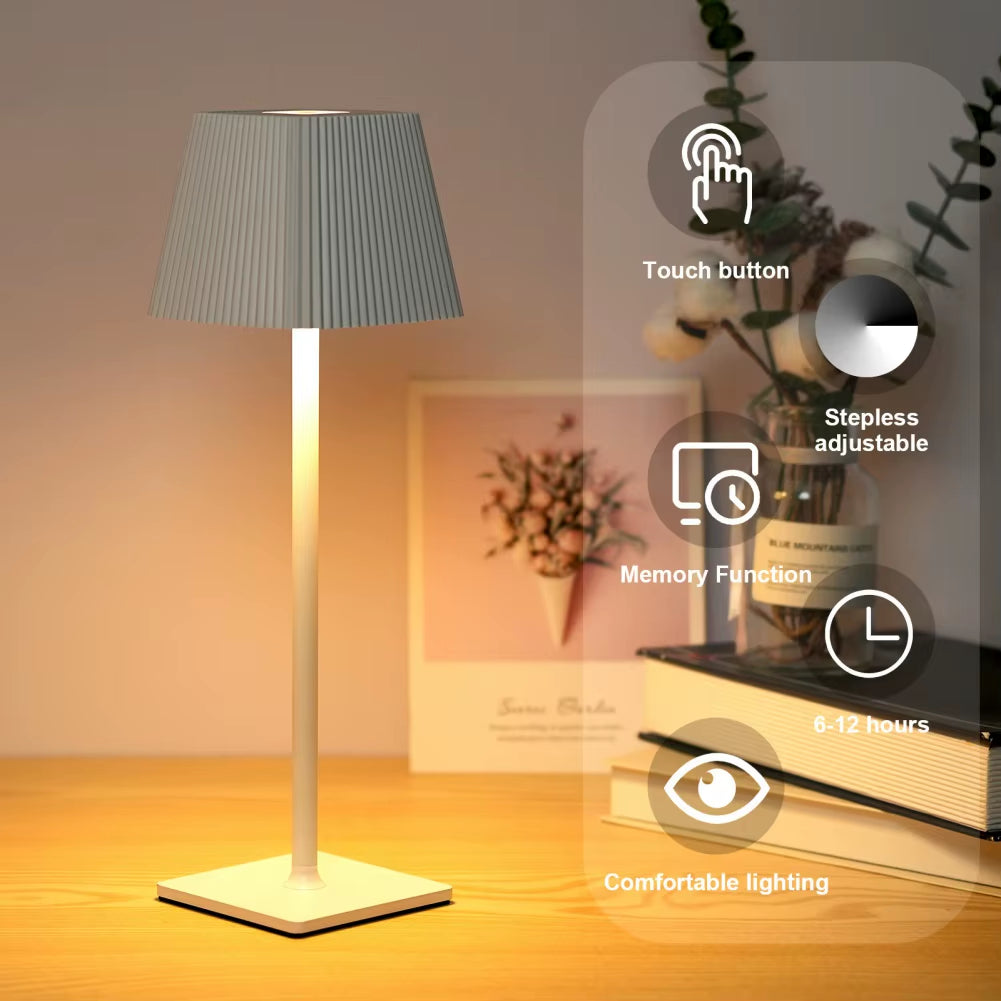 Portable Table Lamp Touch Led Lamp for Home Battery Operated Lamp Outdoor Waterproof Cordless 4000Mah