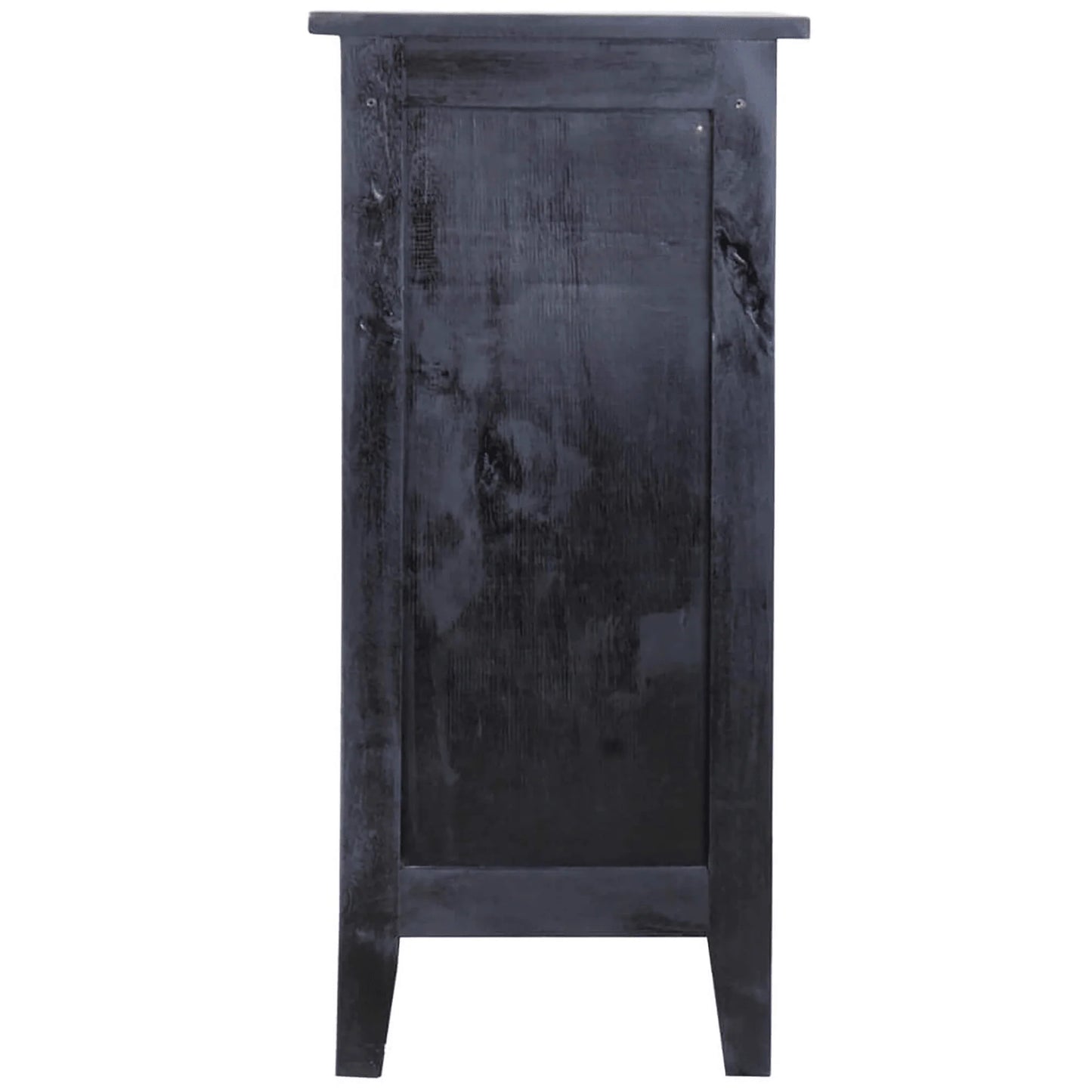 Sunset Trading Distressed Black Cottage Accent Cabinet