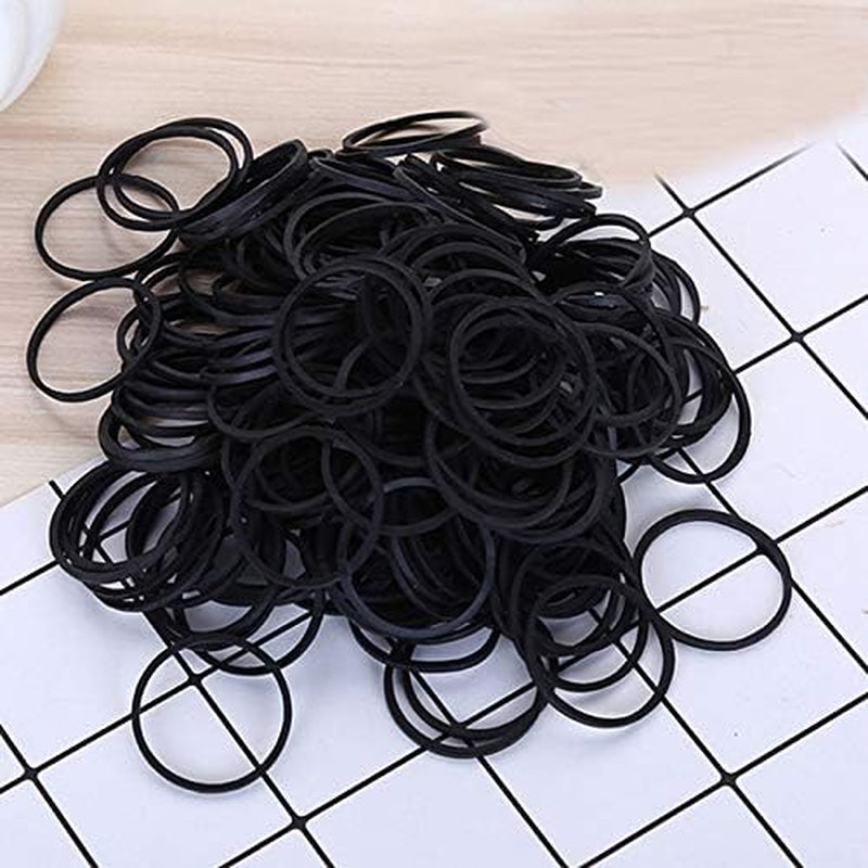 Rubber Bands 500Pcs Black 1Inch Small Rubber Bands for Office 2.5Cm Rubber Band for Office School Home Strong Elastic Band Loop Office Supplies