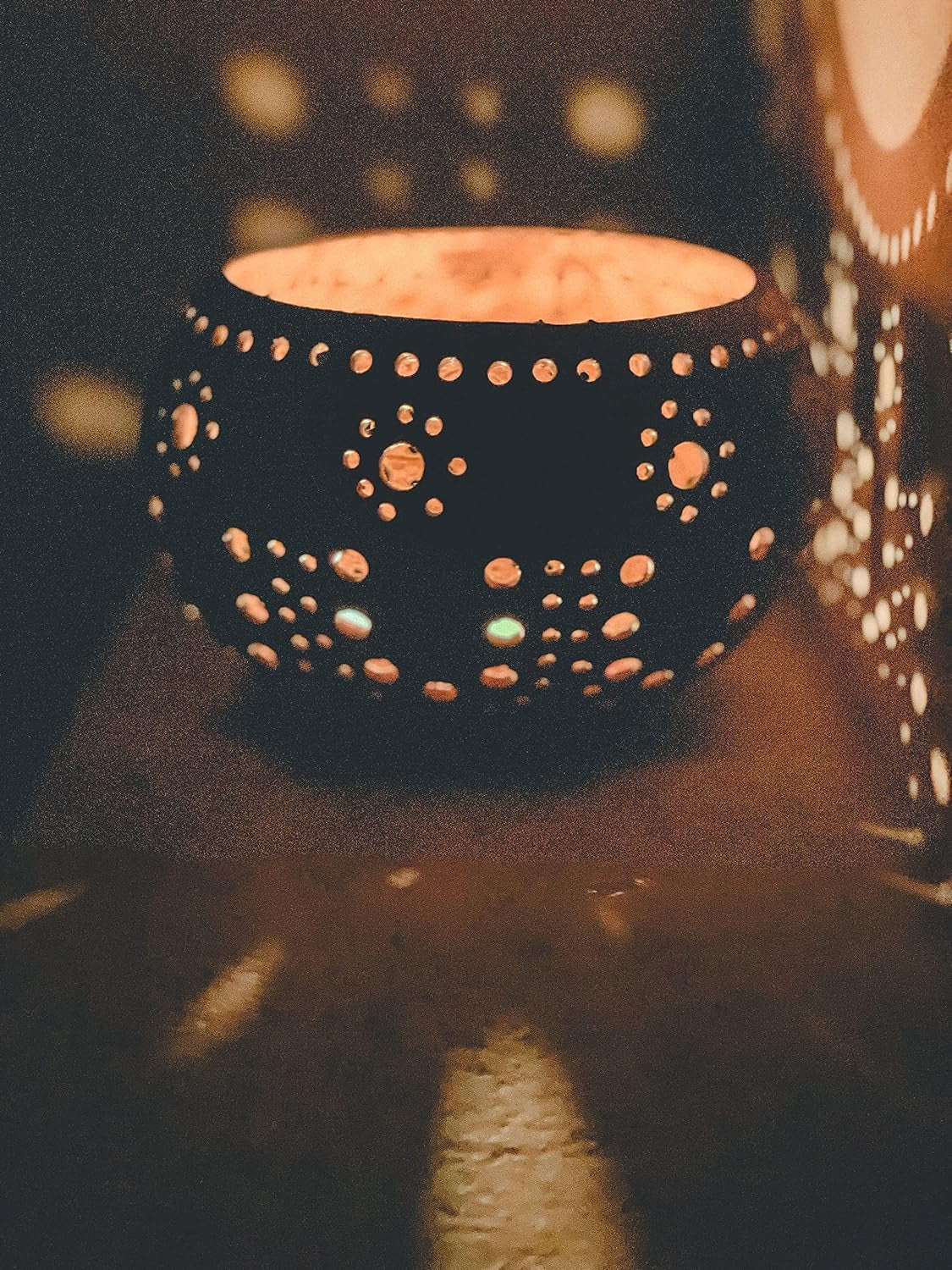 100% Natural Jumbo Hand Carved Coconut Candle Shell Holder Lantern Tealight Handmade Eco-Friendly Vegan Organic Non-Toxic Recycled Sustainable Boho Tropical Home Décor