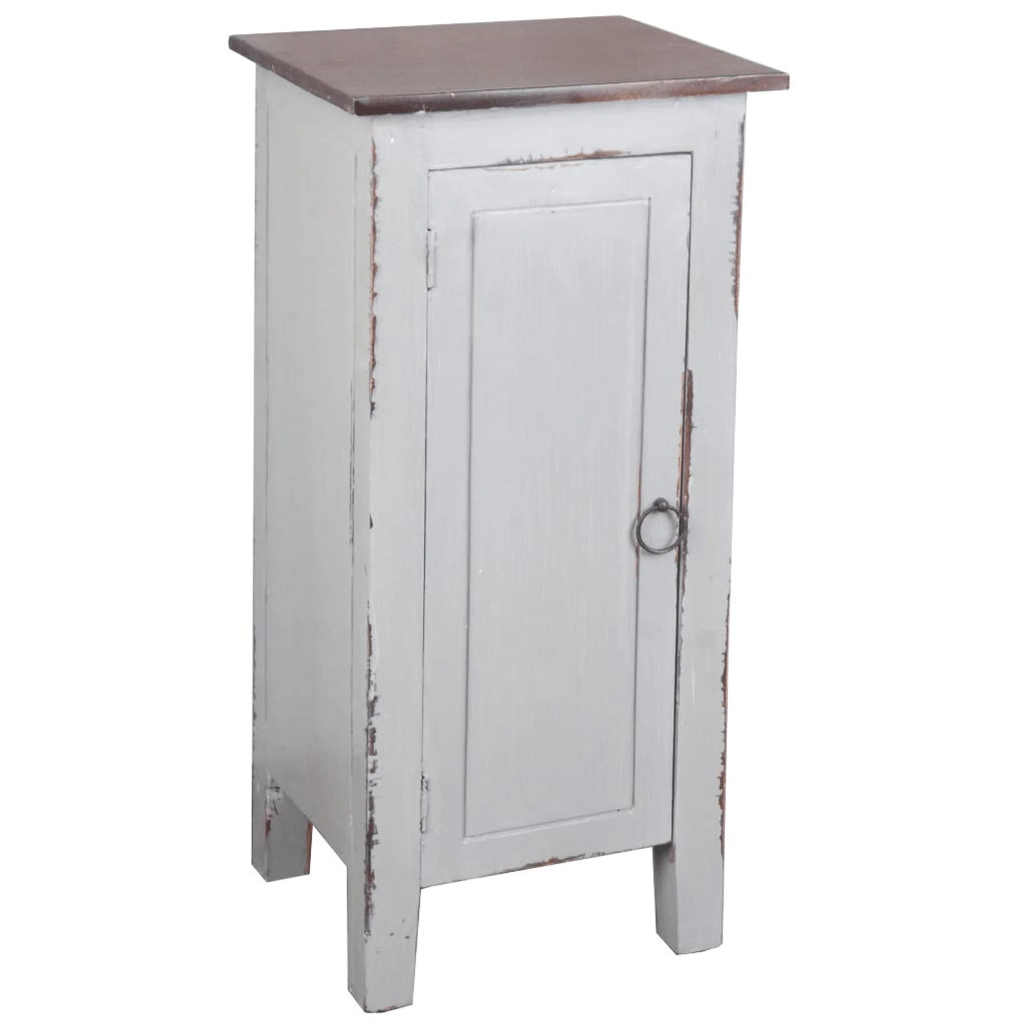 Sunset Trading Mid-19Th Century Inspired Distressed Gray Accent Cabinet