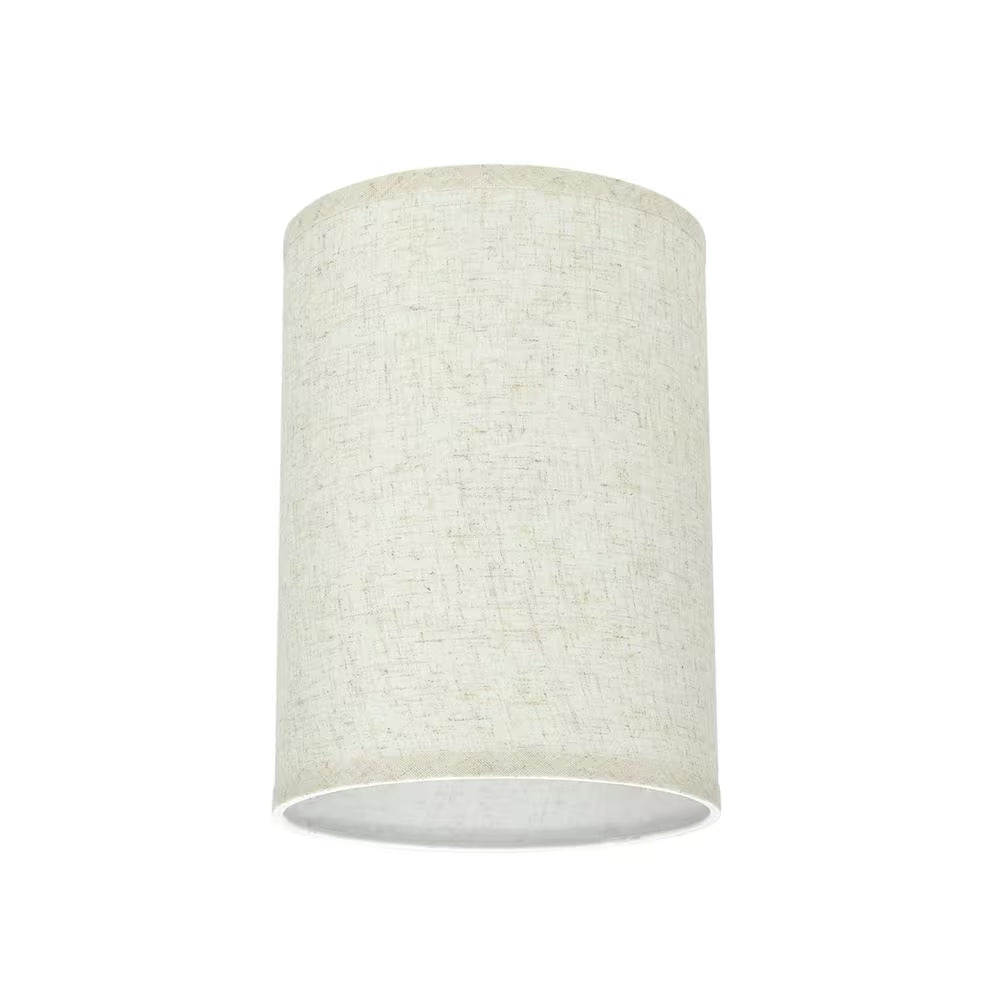 8 In. X 11 In. Beige Hardback Drum/Cylinder Lamp Shade