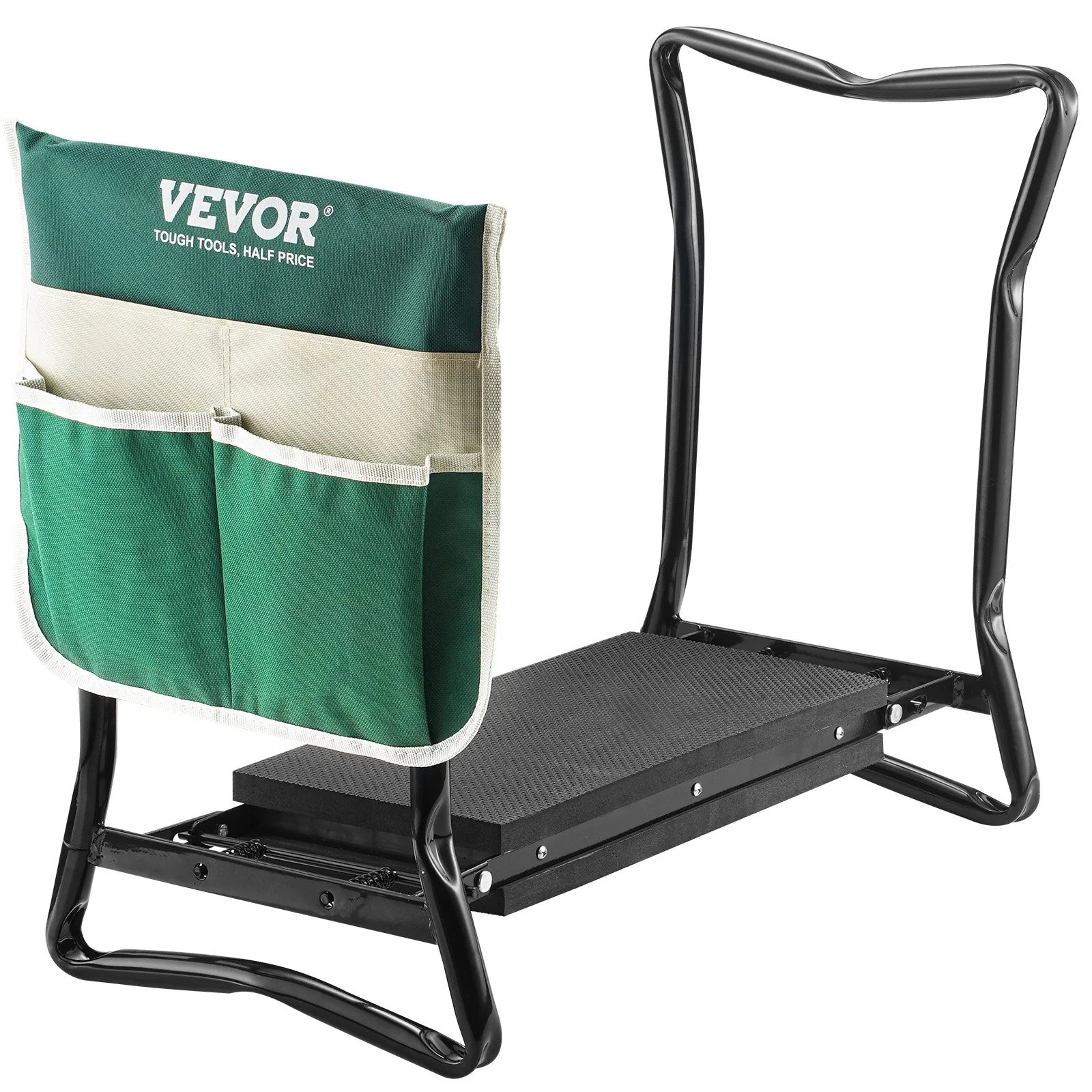 VEVOR Garden Kneeler and Seat, 330 Lbs Load Capacity, 8" EVA Wide Pad, Foldable Garden Stool, Kneeling Bench for Gardening with Tool Bag, Gifts for Women, Grandparents, Seniors, Mom and Dad